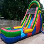 18ft Double Lane Water Slide with Pool